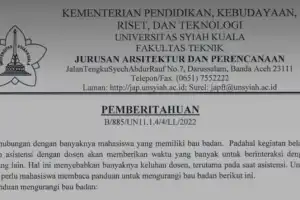 Dosen Arsitektur USK Keluhkan Bau Badan, Minta Mahasiswanya Mandi Teratur