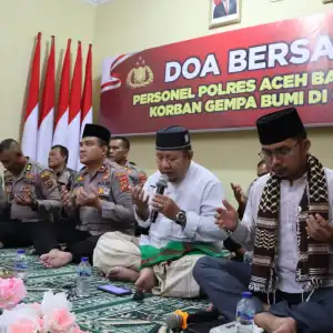 Polres Aceh Barat Gelar Doa Bersama untuk Korban Gempa di Cianjur