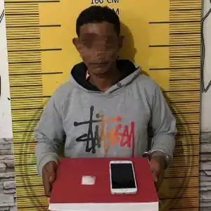 Nyambi Jual Sabu, Pedagang di Langsa Ditangkap Polisi