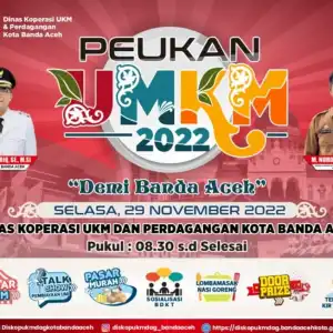 Pengumuman! Besok Pemko Banda Aceh Gelar Peukan UMKM