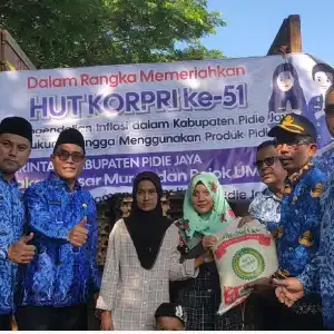 Hut Korpri ke-51, Pemkab Pidie Jaya Gelar Pasar Murah dan Pojok UMKM