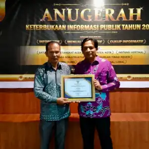 Pemko Sabang Raih Penghargaan Keterbukaan Informasi Publik Tahun 2022