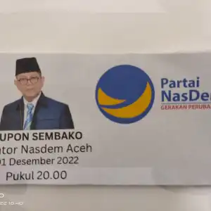 Beredar Kupon Hoaks Sembako Gratis Atas Nama Ketua NasDem Aceh