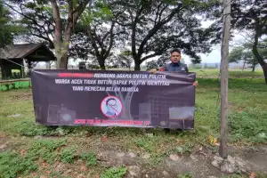 Spanduk Penolakan Kedatangan Anies Bertebaran di Banda Aceh