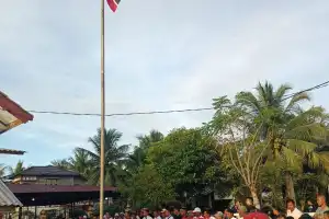 Bendera Bulan Bintang Berkibar saat Peringatan Milad GAM di Aceh Utara