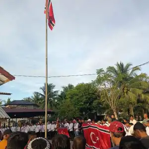 Bendera Bulan Bintang Berkibar saat Peringatan Milad GAM di Aceh Utara