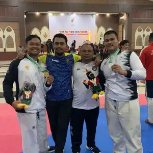 Atlet Cabor Taekwondo Aceh Barat Raih Medali Emas di PORA Pidie