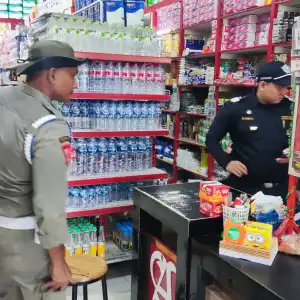 Satpol PP-WH dan Bea Cukai Gelar Operasi Pasar Berantas Rokok Ilegal di Aceh Jaya