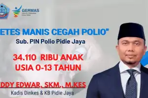 Dinkes Targetkan 34 Ribu Anak di Pijay Ikut Imunisasi Polio