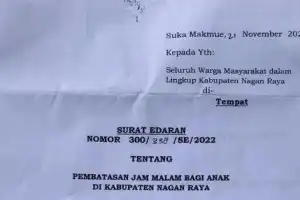 Anak di Nagan Raya Boleh Berada di Luar Rumah hingga Pukul 21.00 WIB