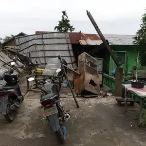 17 Bangunan di Aceh Utara Rusak Diterjang Angin Puting Beliung