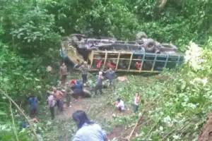 Mobil Truk Bermuatan Sepmor Jatuh ke Jurang Ketambe Aceh Tenggara