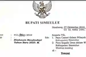 Warga Simeulue Dianjurkan Berzikir Saat Malam Pergantian Tahun 