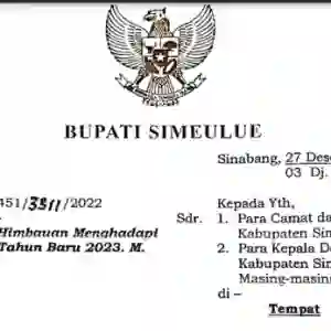 Warga Simeulue Dianjurkan Berzikir Saat Malam Pergantian Tahun�