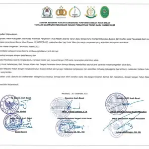Warga Aceh Barat Dilarang Merayakan Tahun Baru