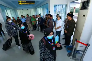Sempat Terhenti Akibat Covid-19, Bandara SIM Kembali Layani Penerbangan Umrah ke Tanah Suci