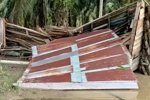Puluhan Rumah Rusak Akibat Banjir di Langkahan