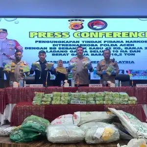 Awal Tahun 2023, Polda Aceh Sita 16,2 Ton Ganja 