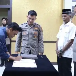 Cegah Kecurangan Penerimaan Anggota Polri, Polres Aceh Barat Teken Perjanjian