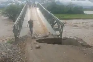 Oprit Jembatan Dona Agara Kembali Amblas, Pj Bupati Perintahkan PUPR Koordinasi dengan Balai Sungai