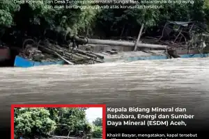 Kapal Penyedot Emas Milik WNA yang Tabrak Jembatan Gantung di Aceh Barat Akan Dihancurkan