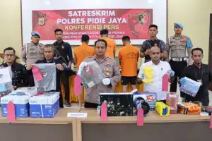 Polisi Tangkap Tiga Tersangka Pencurian di Pidie Jaya