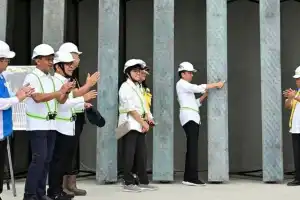Presiden Jokowi Pasang Bilah Pertama Garuda di IKN