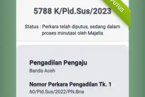Kasus Korupsi Tsunami Cup, MA Vonis Zaini Yusuf Dua Tahun Penjara