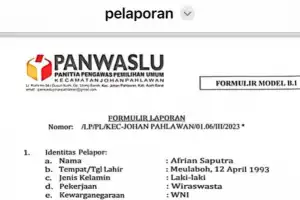 Keuchik di Aceh Barat Dilaporkan ke Panwascam, Diduga Ikut Kampanye Caleg