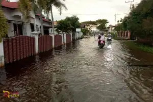 Hujan Disertai Petir, Ibu kota Singkil Kembali Banjir