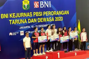 Atlet Binaan PBSI Aceh Raih Satu Medali Perunggu di BNI Kejurnas PBSI 2023