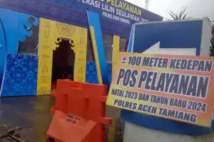 Libur Nataru, Arus Kendaraan di Perbatasan Aceh-Sumut Normal