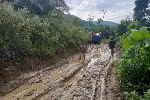 Petani di Kecamatan Leuser Agara Keluhkan Jalan Rusak dan Berlumpur