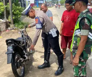 Polantas Tertibkan 121 Unit Motor Berknalpot Brong di Aceh