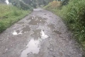 Pengajuan Anggaran Perbaikan Jalan di Desa Penosan Agara Ditolak