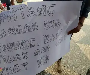 Belasan Mahasiswa Subulussalam Unjuk Rasa di Kantor Gubernur Aceh