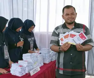 KIP Aceh Utara Gelar Simulasi Pemungutan Suara Pemilu 2024