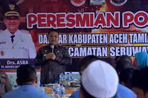 Pos Damkar 6 Seruway Diresmikan, Kalak BPBD: 12 Personel Siaga 24 Jam