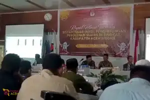 Baru Sepuluh Kecamatan Tuntas Rekapitulasi Suara Tingkat Kabupaten Aceh Singkil, Saksi PDIP Kerap Protes