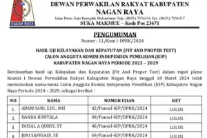 DPRK Umumkan Lima Nama Komisioner KIP Nagan Raya