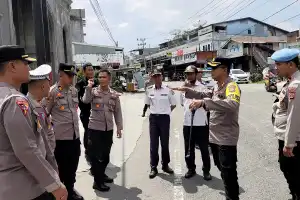 Jelang Arus Mudik, Polres Bener Meriah Cek Pembuatan Pos Operasi Ketupat