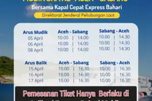 Ada 2.078 Tiket Mudik Gratis Banda Aceh-Sabang Jelang Lebaran