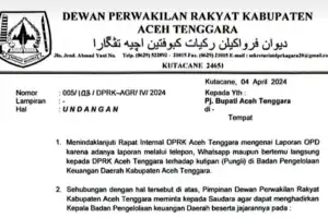 DPRK Surati Pj Bupati Aceh Tenggara Terkait Dugaan Kutipan Pungli