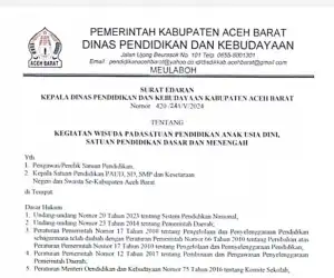 Disdikbud Aceh Barat Larang Sekolah Adakan Wisuda dan Perpisahan