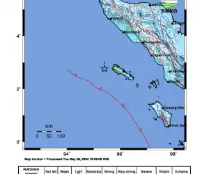 Gempa Berkekuatan 6,2 Magnitudo Guncang Simeulue