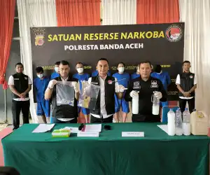 Polresta Banda Aceh Ringkus Delapan Tersangka Kasus Narkoba dan Tuak