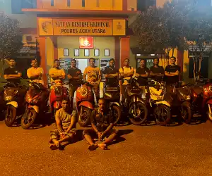 Polisi Tangkap Dua Pelaku Curanmor Serta Amankan Sepuluh Unit Sepeda Motor