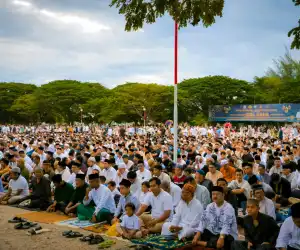 Potret Salat Idul Adha di Blang Padang