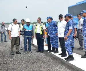 Pj Gubernur Aceh Tinjau Venue PON Cabor Aero Sport di Bandara Malikussaleh
