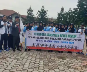 Lepas Kontingen POPDA, Pj Bupati Bener Meraih: Jaga kekompakan